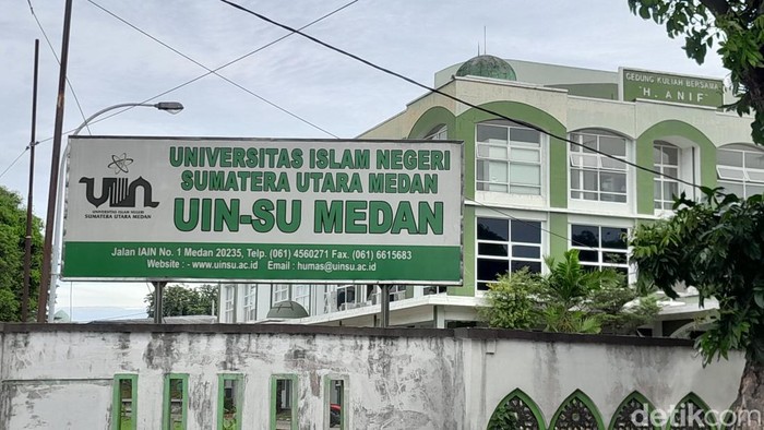Kampus Universitas Islam Negeri Sumatra Utara (UINSU) di Kota Medan. (Rechtin Hani Ritonga/detikSumut)