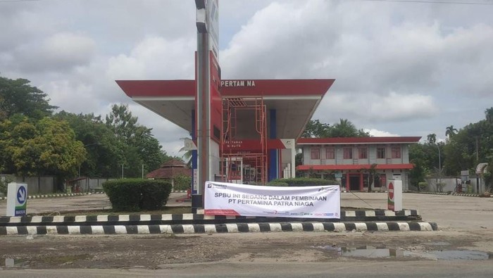 Kondisi saat ini di SPBU 24.345.106, Desa Cahaya Negri, Kecamatan Abung Barat, Lampung Utara