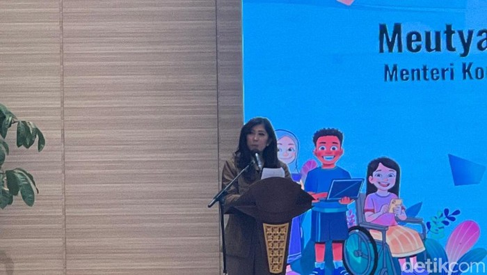 Menkomdigi Meutya Hafid di Festival Anak Sedunia 2025, Kamis (20/11/2025).
