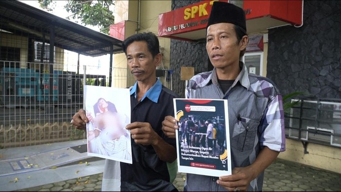 Korban membuat laporan ke SPKT Mapolda Sumsel terkait pengeroyokan