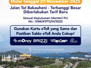 Catat! Tol Bakauheni-Terbanggi Besar Terapkan Tarif Baru Mulai 27 November