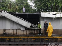 Potret Terkini Penutup Lintasan MRT Rusak Tertimpa Pohon di Senayan