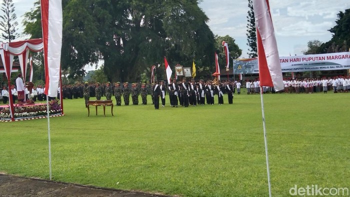 Peringatan Puputan Margarana di Taman Pujaan Bangsa Margarana, Kamis (20/11/2025). /Krisna Pradipta