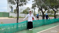 Menjajal jogging di Podomoro Parkland.