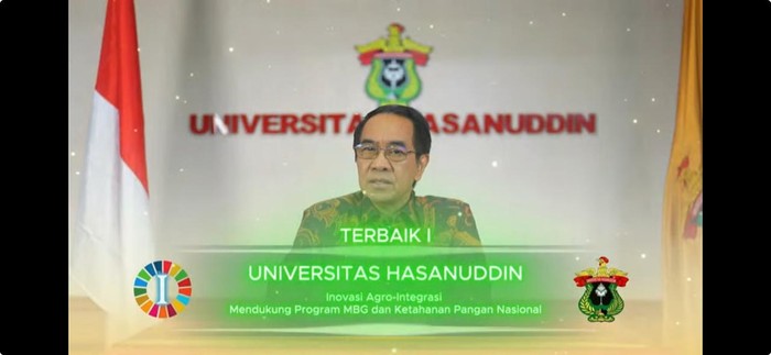 Unhas Terbaik Pertama SDGs Action Award 2025, Ungguli IPB-Telkom University