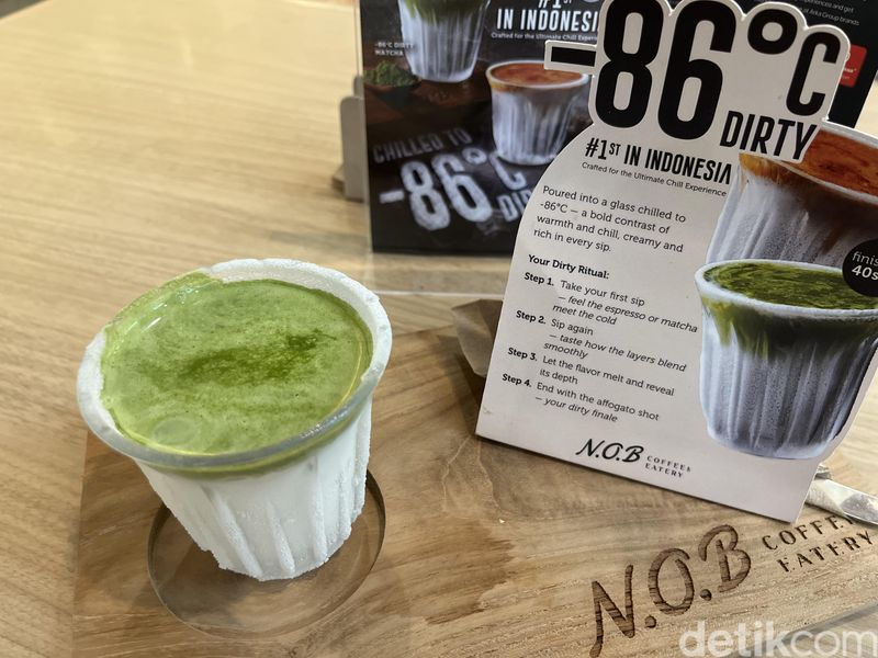 Dirty Latte di N.O.B N.O.B: Di Sini Ada Dirty Latte dan Matcha Latte Ekstrem Bersuhu -86 Derajat Celcius