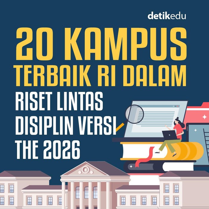 infografis  20 Kampus Terbaik RI dalam Riset Lintas Disiplin Versi THE 2026
