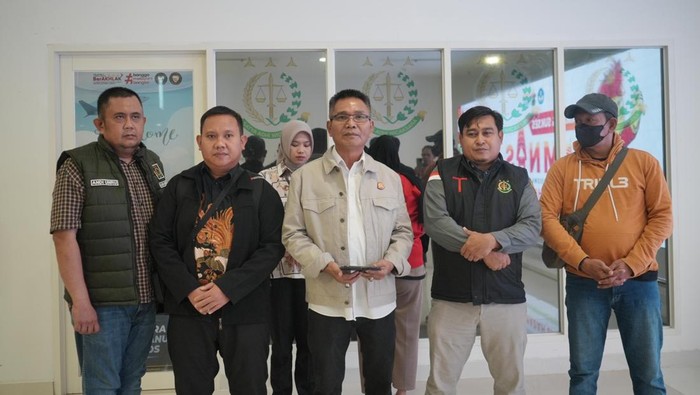 Jajaran Kejati Sulsel saat merilis kasus penangkapan terpidana kasus narkoba.