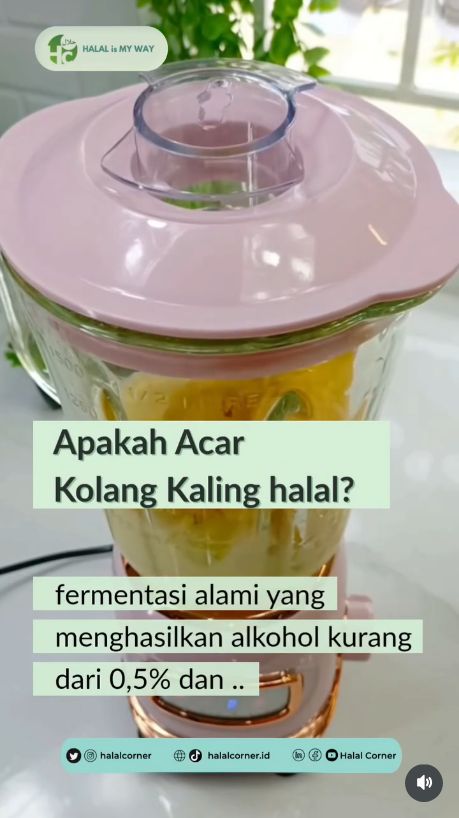 acar kolang kaling apakah halal?