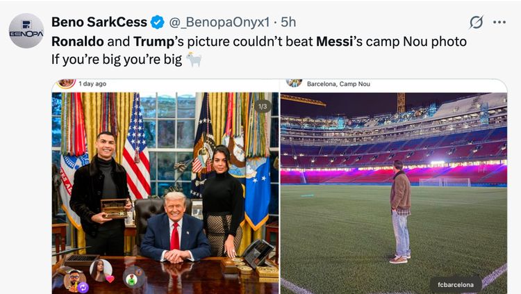Sengitnya Perdebatan Ronaldo Vs Messi di Amerika Serikat