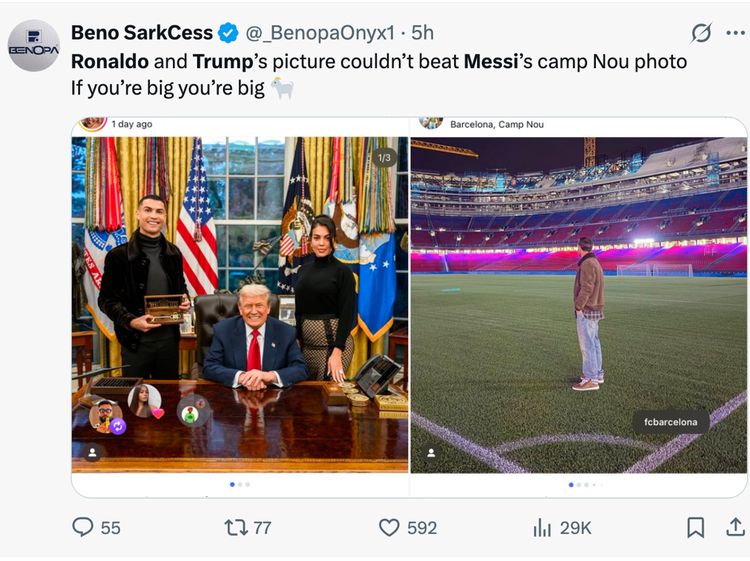 Sengitnya Perdebatan Ronaldo Vs Messi di Amerika Serikat