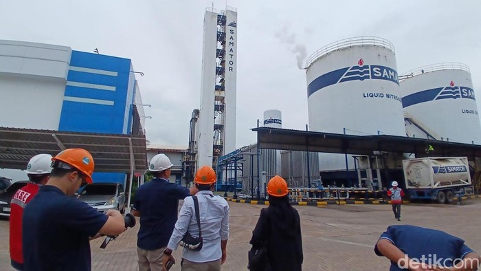 -Pabrik PT Samator Gas Industri di Batam Kepulauan Riau.(Alamudin Hamapu/detikSumut)