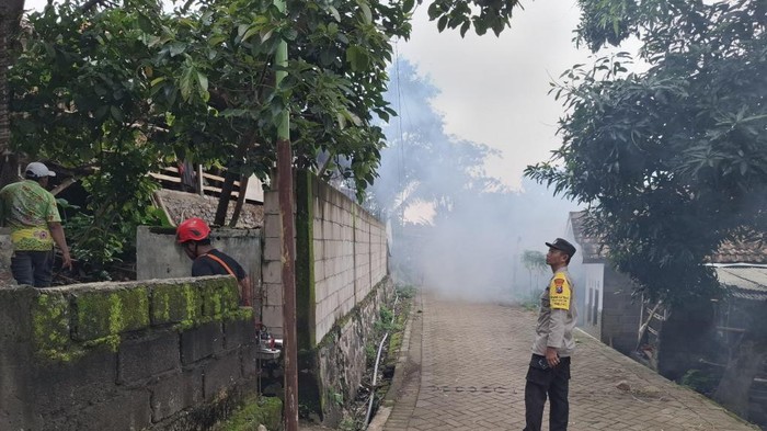 Polisi dan BPBD Lakukan Fogging di Pasuruan