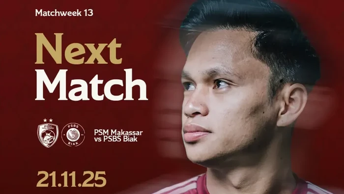 PSM Makassar vs PSBS Biak dalam laga Super League 2025/2026.