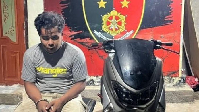 RI (26), residivis curanmor di Dompu, NTB, kembali ditangkap polisi, Kamis (20/11/2025) gegara curi motor. (Istimewa)