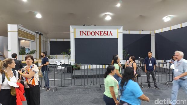 Semua aktivitas di Paviliun KTT COP30 Brasil ditiadakan. Hal ini dilakukan imbas kebakaran di salah satu Paviliun kemarin. (Gusti RA/detikcom)