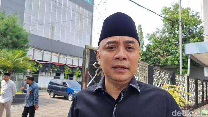 Wali Kota Surabaya Eri Cahyadi saat ditemui di Surabaya.