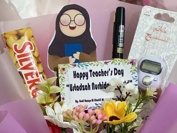 Buket hari guru. (dok. Pinterst Ida Buket)