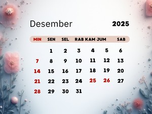 Daftar Cuti Bersama Desember 2025, Cek di Sini!