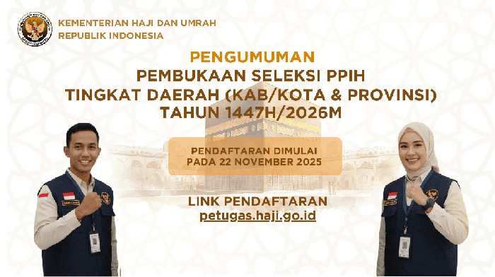 Pendaftaran Petugas Haji Dibuka Hari Ini, Cek Syarat dan Cara Aksesnya