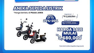 Beli Sepeda Listrik Hemat Banget di Transmart Full Day Sale