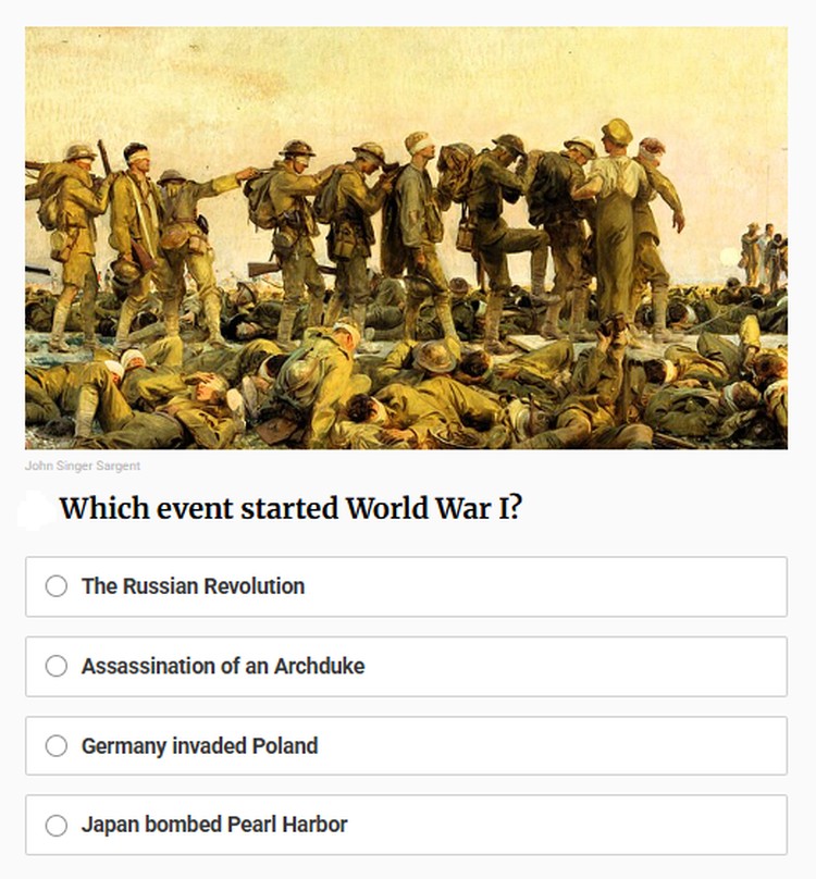 Yuk kita tes pengetahuan kalian soal sejarah. Silahkan jawab pertanyaa-pertanyaan berikut ini.