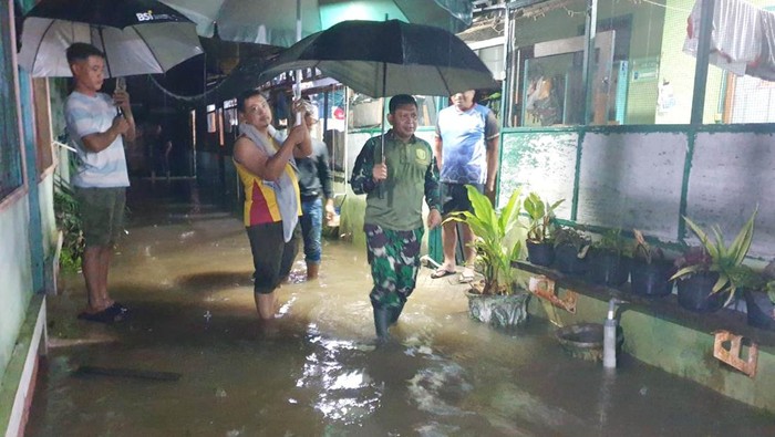 Banjir di Asrama TNI Korem Lilawangsa Aceh. (Dok Korem Lilangwangsa)