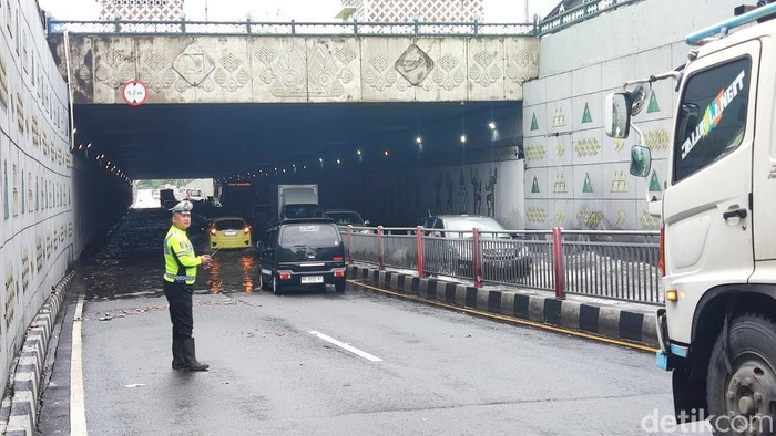 Kondisi Underpass Kentungan, Sleman, Minggu (23/11/2025).