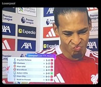 Meme Liverpool Terpuruk di Liga Inggris 2025