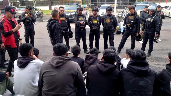 Sejumlah remaja diamankan polisi saat hendak tawuran