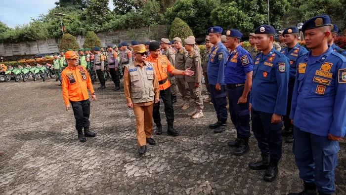 Gubernur Banten saat apel persiapan bencana (dok. Pemprov Banten)