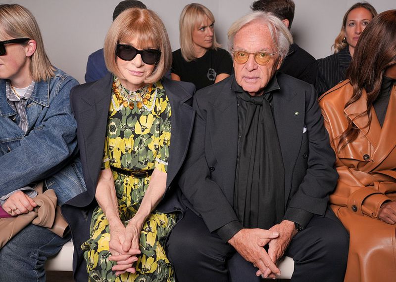 Anna Wintour, Diego Della Valle at the Tod's fashion show as part of Spring/Summer 2026 Milan Fashion Week on September 26, 2025 in Milan, Italy. (Photo by Swan Gallet/WWD via Getty Images)