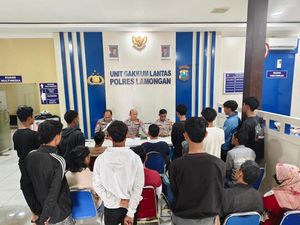 Polres Lamongan Ringkus 9 Remaja Pelaku Balap Liar di Babat