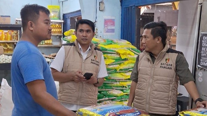 Satgas Pangan Polda Kalsel sidak Pasar Sentra Antasari Banjarmasin.