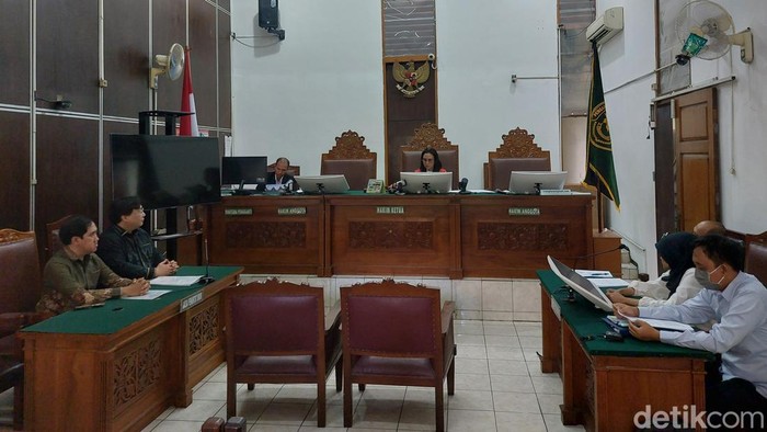 Sidang gugatan praperadilan yang diajukan Paulus Tannos di PN Jaksel (Yogi/detikcom)