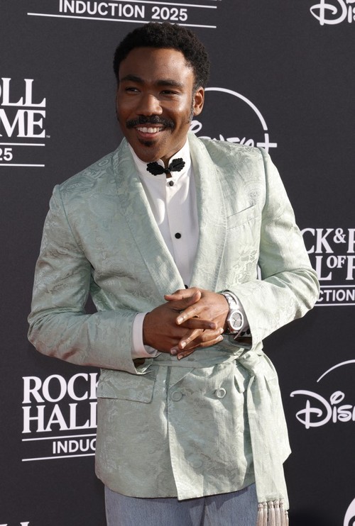 LOS ANGELES, CALIFORNIA - NOVEMBER 08: Donald Glover attends the 2025 Rock & Roll Hall of Fame Induction Ceremony at Peacock Theater on November 08, 2025 in Los Angeles, California. Frazer Harrison/Getty Images for RRHOF/AFP (Photo by Frazer Harrison / GETTY IMAGES NORTH AMERICA / Getty Images via AFP)