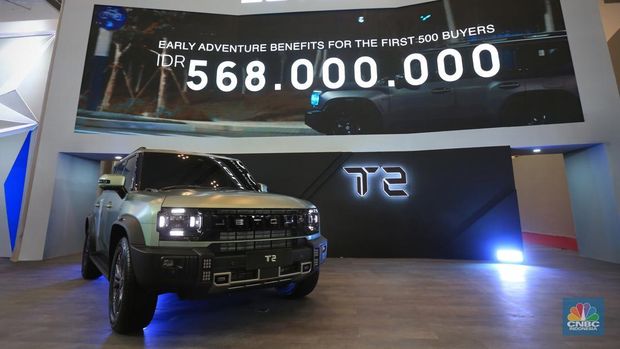 Jetour T2 di GJAW, Selasa (25/11/2025). (CNBC Indonesia/Ferry Sandi)