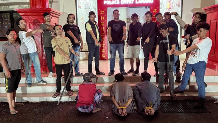 Ketiga pelaku penyerangan terhadap rumah warga di Empat Lawang