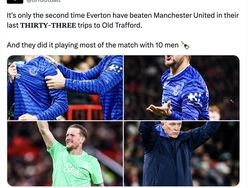 Meme Kocak MU Dikalahkan Everton Pakai 10 Pemain