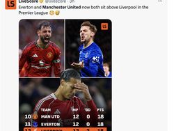 Meme Kocak MU Dikalahkan Everton Pakai 10 Pemain