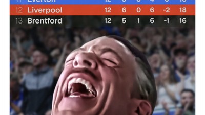 Meme Kocak MU Dikalahkan Everton Pakai 10 Pemain