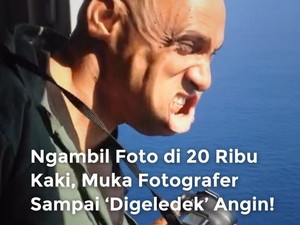 Video: Bentuk Muka Fotografer saat Motret di Ketinggian 20.000 Kaki di Pesawat