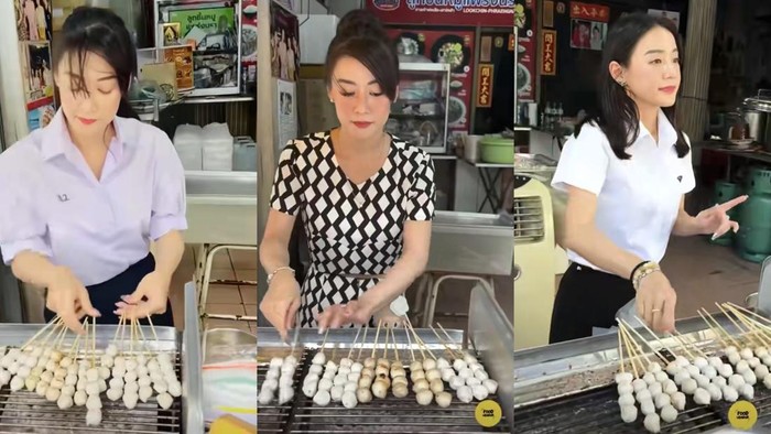 S3 Marketing! Penjual Sate Babi Cosplay Unik saat Jualan