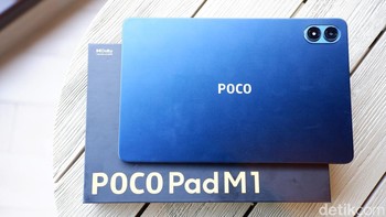 Pad M1 yang memiliki layar lebih besar membawa dimensi 7,5 mm dan bobot 610 gram. Foto: Adi Fida Rahman/detikINET