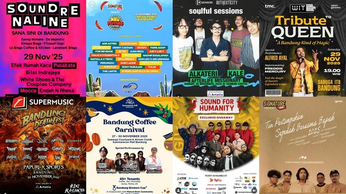 Belasan Konser Warnai Kota Bandung di 28-30 November 2025