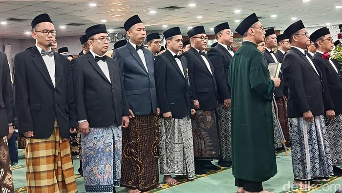 Deretan pejabat Eselon I hingga IV Kementerian Haji dan Umrah RI yang dilantik hari ini di Jakarta Pusat, Rabu (26/11/2025)