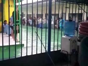 Rutan Pangkalan Brandan Terendam Banjir, Ratusan Tahanan Dievakuasi