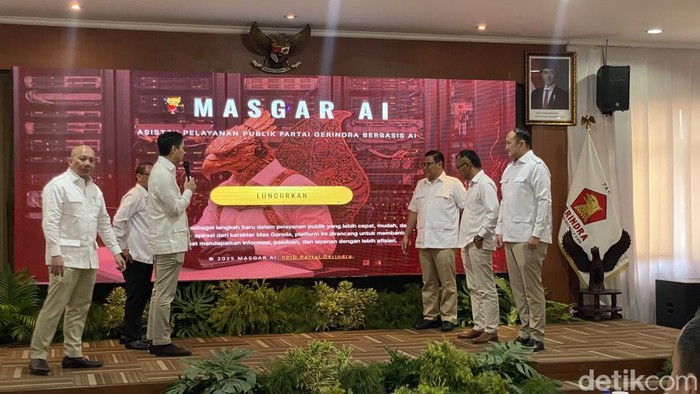 Partai Gerindra meluncurkan ‘Masgar’ atau layanan informasi partai berbasis AI.