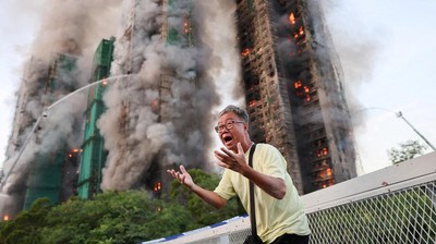 Perancah Bambu di Wang Fuk Court Dilalap Api, Asap Pekat Selimuti Tai Po