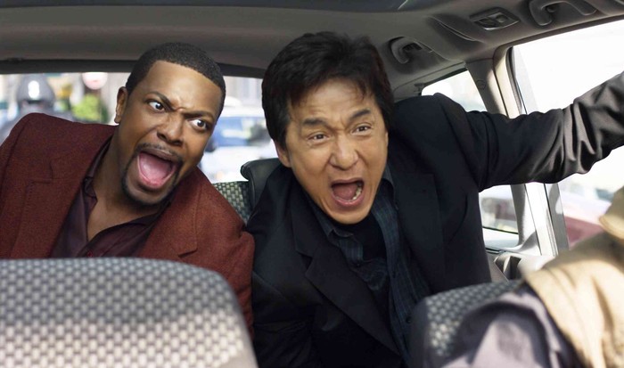 Chris Tucker dan Jackie Chan di Rush Hour.
